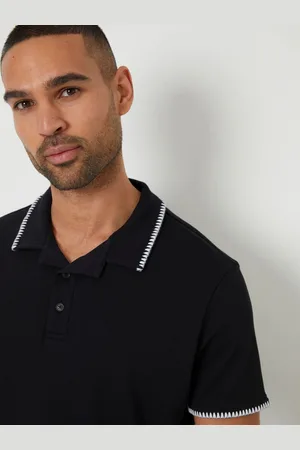 Threadbare Contrast Revere Collar 100% Cotton Polo ShirtMédium