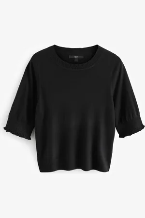 Next Short Sleeve Crew Neck T-Shirt With Frill Edge Detail