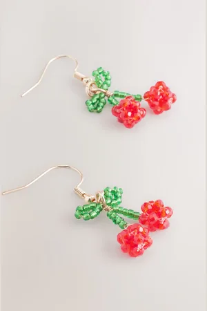 Next Beaded Cherry Drop Earringsun