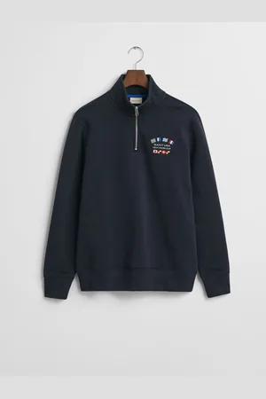 GANT Graphic Half Zip 100% Cotton Sweat Topxlarge