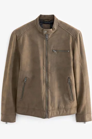 Next Veste de motard en cuir fauxXL