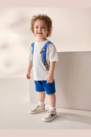 Next 100% Cotton Short Sleeve Back Print T-Shirt And Shorts Set (3mths-7yrs)12 - Mois 18 (80 - 86cm)