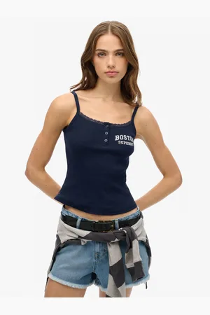 Superdry Camisole Athletic Essentials à boutons graphiques 100% coton