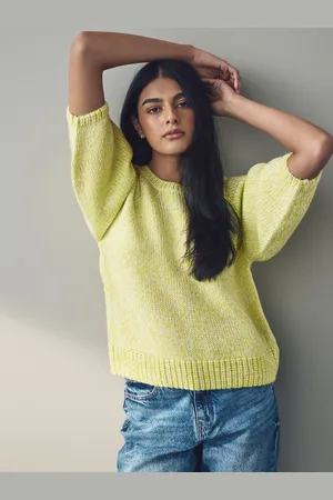 Next Half Sleeve Crew Neck Jumper with WoolM Reg