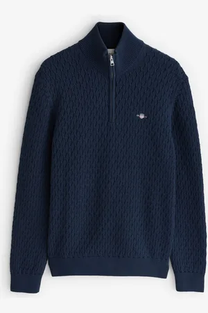 GANT Pull semi-zippé en coton texturéS