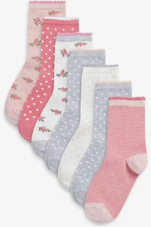 Next Lot de 7 chaussettes de cheville Cotton Rich PrettyUK 12.5 - 3.5