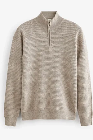 Next Coupe classique 100% Coton Premium Quarter Zip PullS Reg
