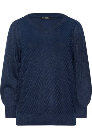 Evans Col en V Chevron métallisé Pull48