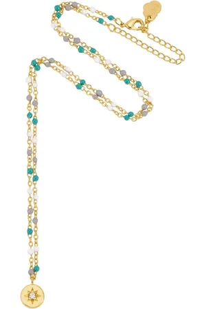 ESTELLA BARTLETT Collier CZ à perles arc-en-ciel et pendentifUn an