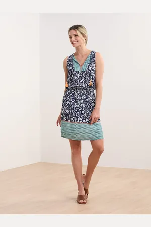 Hatley Blue Wavy Flowers Chloe Dresslarge