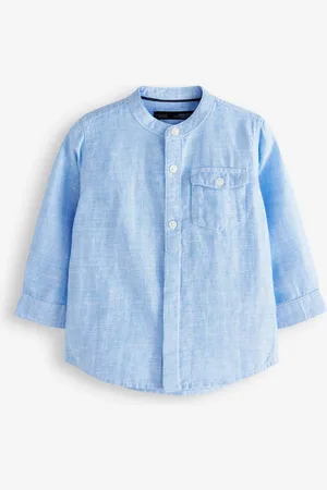Next Chemise Lin Mix à col grand-père (3mths-7yrs)2 - 3 ans (92 - 98cm)