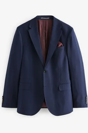 Next Coupe ajustée Signature Tollegno Italian Wool Textured Costume Veste52 Long (UK 42 L)