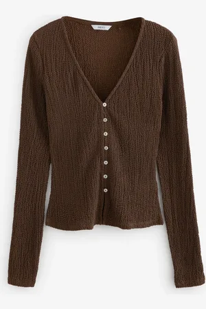 Next Textured Long Sleeve Button Through Cardigan52