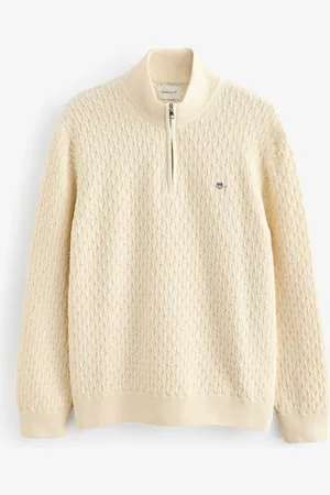GANT Pull semi-zippé en coton texturé3XL