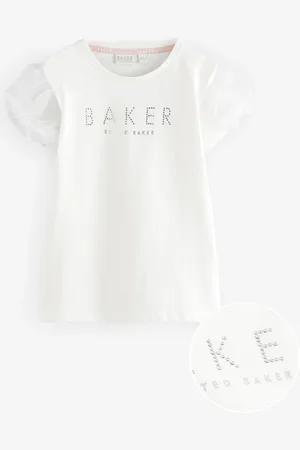 Ted Baker Organza Sleeve Hotfix 100% Cotton T-Shirt9 ans (134cm)