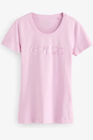 Guess Sequin Short Sleeve Logo T-Shirtxsmall