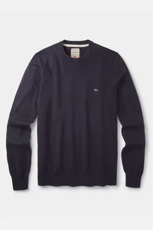 Aubin Blue Navy Raven Cotton Crew Neck 100% Cotton Jumper2X-Large