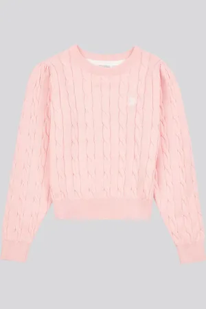 U.S. Polo Assn. U. S. Polo Assn. Girls Cable Knit 100% Cotton Jumper152158cm