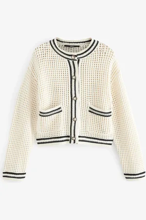Next 100% Cotton Mesh Smart Crochet Veste2XL Reg