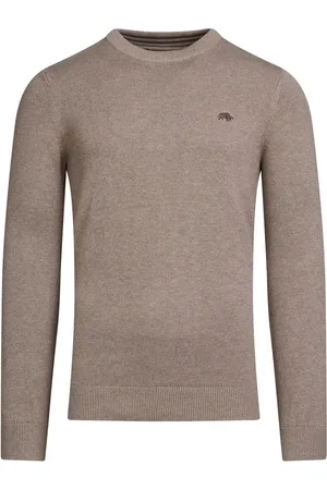 Raging Bull Classic Col rond Knit Marron Pull4XL