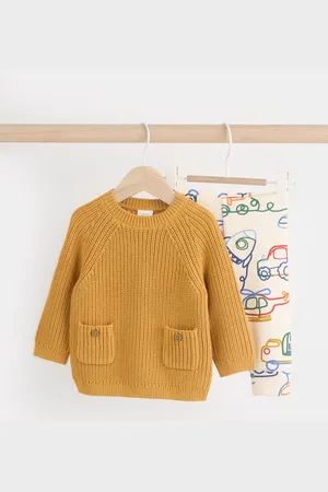 Next 100% Cotton Baby Knitted Top and Leggings Set (0mths-2yrs)9 - Mois 12 (74 - 80cm)