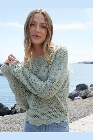 Threadbare Manches longues Pointelle Crochet Knit Pull42