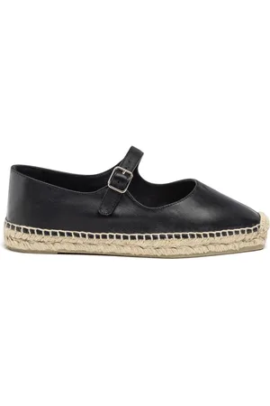 Castaner Leather Ballet Style Black Sandals