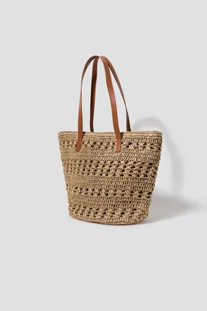 Monsoon Amber Raffia Crochet Tote Bagun