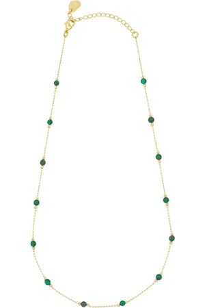 ESTELLA BARTLETT Malachite Paperlink Positivity Necklaceun