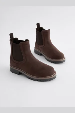 Next Bottes Chelsea en cuir à doublure chaude