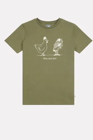New Balance Boys Green What Came First 100% Cotton T-Shirt8 - 9 ans (128 - 134cm)