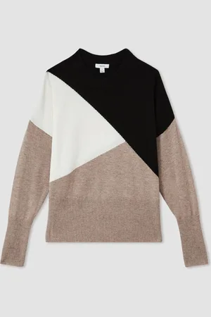 Reiss Faye - Pull en laine et cachemire à motifs géométriquesM