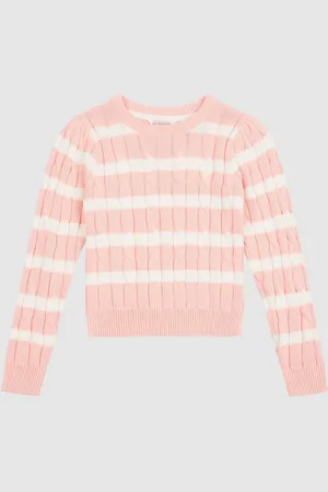 U.S. Polo Assn. U. S. Polo Assn Filles Rayure Cable Knit Pull14 - 15 ans (164 - 170cm)