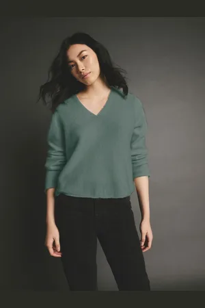 Next Premium 100% Cashmere V-Neck Knitted JumperM Reg