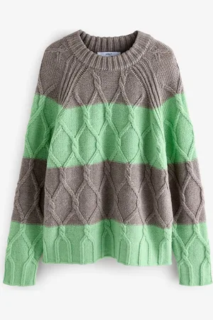 Next Col rond Cable Knitted Pull With WoolM Reg