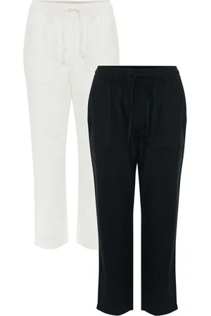 Threadbare Linen Blend Drawstring Trousers 2 Pack36