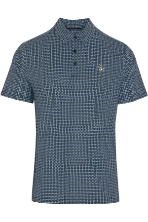 Original Penguin Polos Micro Geo Imprimé BleuXXL