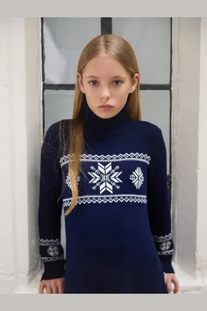 The Little Tailor Kids Coupe ajustée Snowflake Noël Pull12 - 13 ans (152 - 158cm)