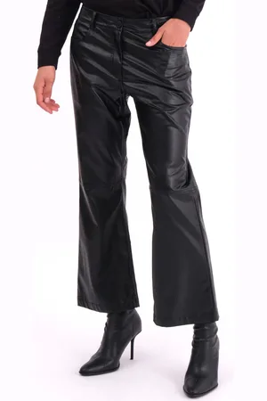 Religion Nebula - Pantalon bootcut en simili-cuir, finition mate36