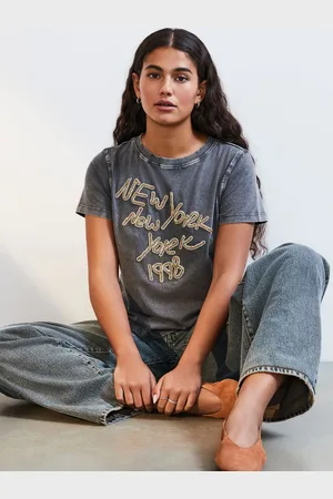 Next New York Sparkle Washed 100% Cotton T-Shirt48