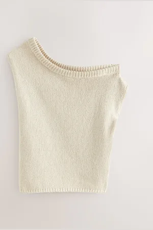 Next Haut asymétrique en maille 100% cotonM - Regular