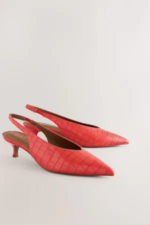 Next Forever Comfort Point Toe Low Slingback Kitten Heels8