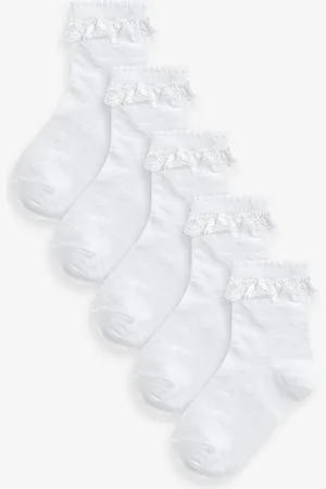 Next Lot de 5 chaussettes en coton à volants texture caurUK 9-12 Jnr
