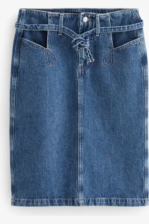 Next Ceinturé Pocket Stitch Mi-long 100% Cotton Jupes42 R