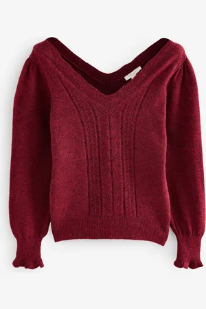 Laura Ashley Pointelle Col en V PullXL
