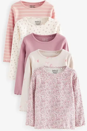 Next Hauts à manches longues en côtes 5 Pack (3mths-7yrs)4 - 5 ans (104 - 110cm)
