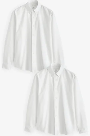 Next Lot de chemises {} manches % coton à manches longues Oxford 100 2XL
