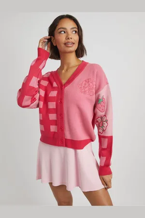 Skinnydip Strawberry Shortcake Knitted Cardiganxlarge