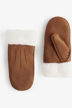Next Moufles en cuir et daimL