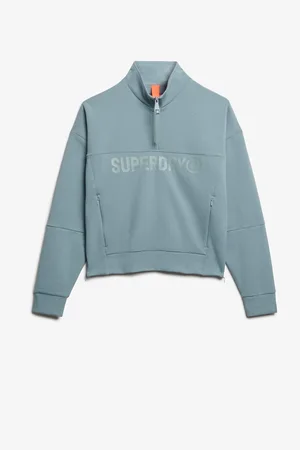 Superdry Sweat Vert Active Tech à logo décontracté et demi-zippé38